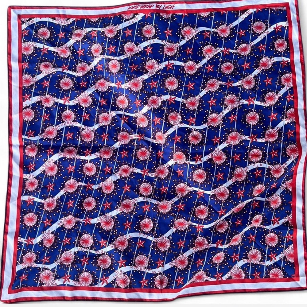 Atomic (Bandana) Knot Wrap by Lush Cosmetics  - Patriotic Scarf